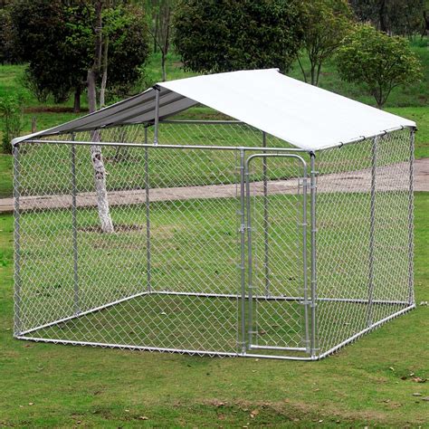 10ft X 10ft X 6ft Large Chain Link Outdoor Dog Play Pen Hous