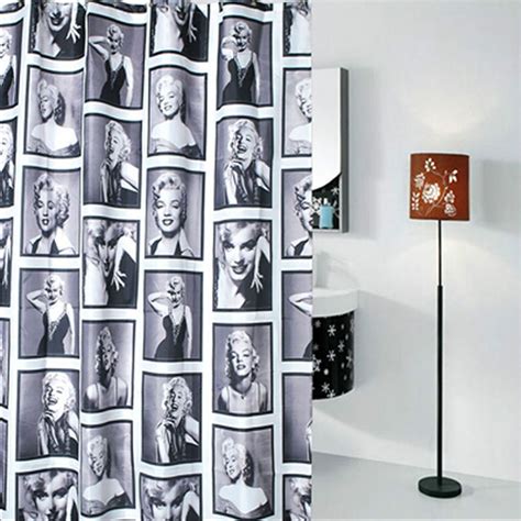 Marilyn Monroe Shower Curtain Pattern Waterproof Polyester Fabric 180x180cm Bath Showe