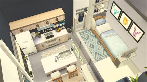 Micro Loft Apartment 2a Jasmine Suites 🌆 Sims 4 Speed Build Stop