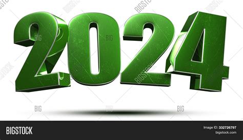 2024 3d Numbers Green Image And Photo Free Trial Bigstock