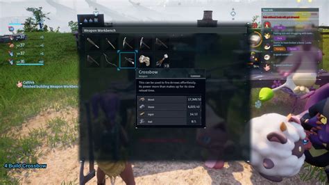 Crossbow Palworld Rare Weapon With Unlock Level And Recipe The