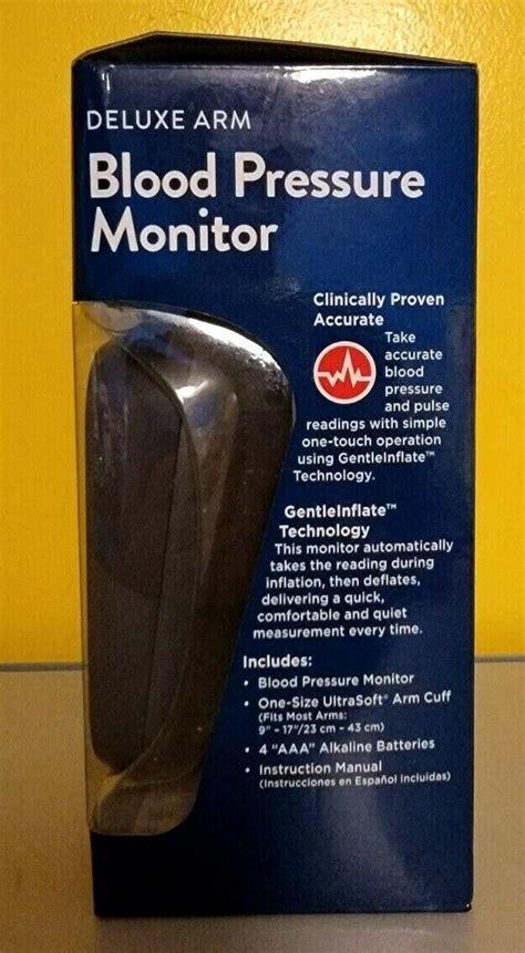 Walgreens Deluxe Arm Blood Pressure Monitor 10 Features 311917207001