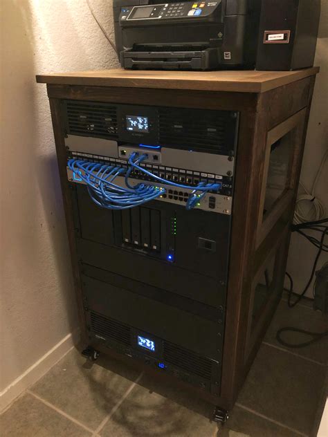 My DIY Server Rack (Frame Made Out of Wood) | Server rack, Home server rack, Server room