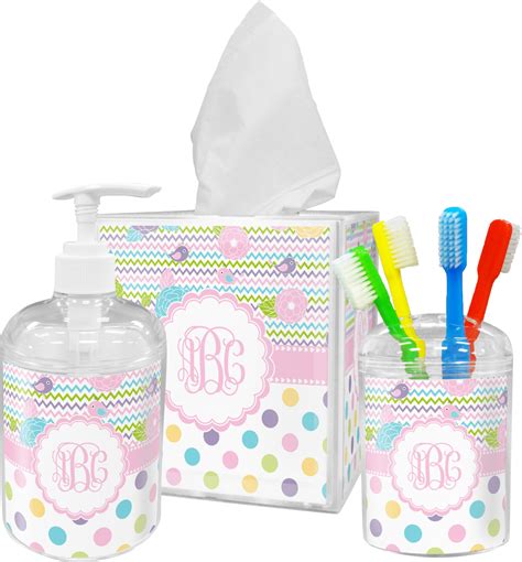 Girly Girl Bathroom Accessories Set Personalized Youcustomizeit