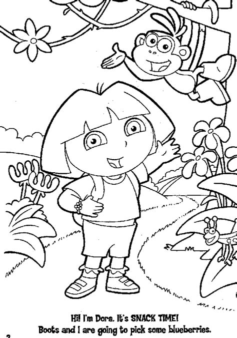 dora the explorer coloring pages to print coloring home