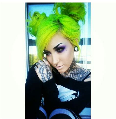 Pin by Madison on green hair dye | Green hair, Neon green hair, Hair