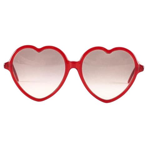 new vintage anglo american hearts op2 red sunglasses 1980 made in england for sale at 1stdibs