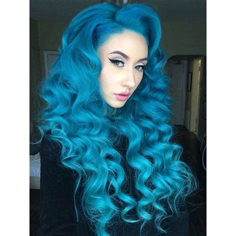 Blue Curly Hair Love Love Love It Colorful Hair Pinterest