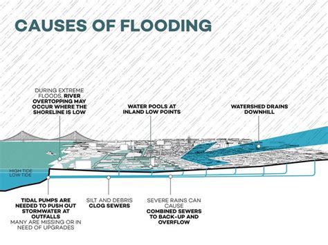 Causes Of Flooding Flood Causes Landscape Diagram Flood Mitigation