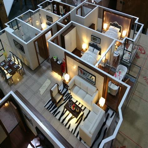 Interior Layout House Model With Furniture Modellled Lichter Und
