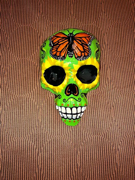 Monarch Butterfly Day Of The Dead Dia De Los Muertos Sugar Etsy