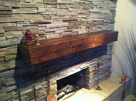 Beautiful Distressed Knotty Alder Fireplace Mantel Finished In Early