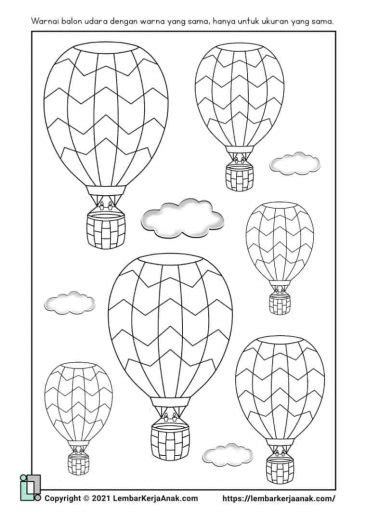 Detail Gambar Mewarnai Balon Udara Koleksi Nomer 12
