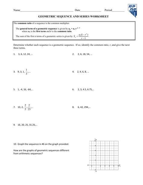 Arithmetic And Geometric Sequences Worksheet Pdf | db-excel.com
