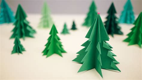 How To Make 3d Paper Christmas Tree Diy And Crafts Handimania Arbol