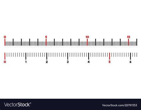 Inch And Centimeter Ruler Royalty Free Vector Image