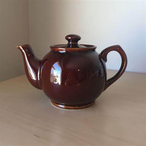 Vintage Sadler Half Tortoiseshell Brown 2 Cup Teapot Half Textured Brown Teapots Coffee And Tea