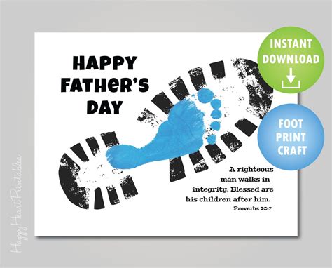 Fathers Day Footprint Printable Web Printable Fathers Day Footprint