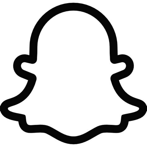 Snapchat Ghost Logo Black And White Icons Png Free Png And Icons