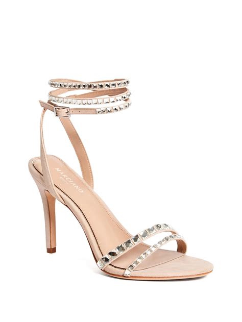 Gemma Embellished Heeled Sandal Sheer Fancy Womens Marciano Shoes