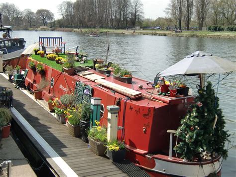 to live on a canal boat with a rooftop lawn and garden barge interior boat house interior