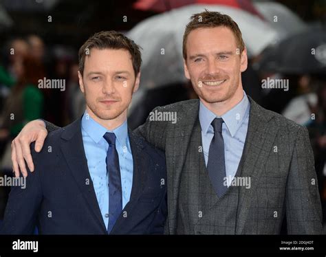 James Mcavoy And Michael Fassbender Arriving At The Uk Premiere Of X Men Days Of Future Past