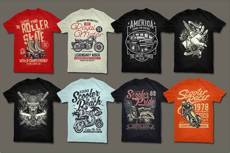 400 Vector T Shirt Designs Bundle Fonts Included Bypeople