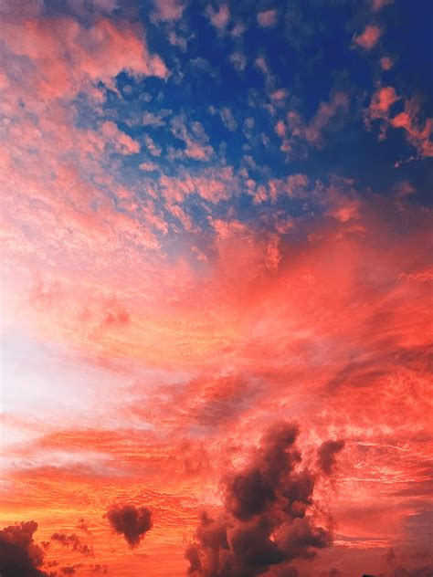 Reddish Sunset Colours Birdeye Hd Mobile Wallpaper Peakpx