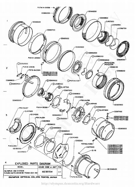 Olympus 35 70mm F35 45 Exploded Parts Diagram Service Manual Download