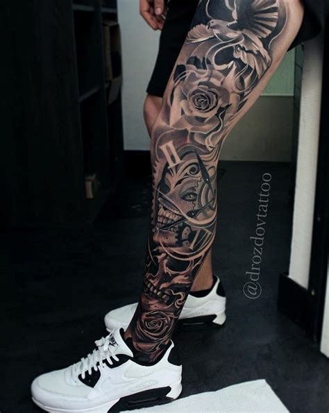 Romantic temporary flower tattoos 10 pcs for women, scar cover up makeup fack tattoos body art waterfroof sticker rose flower design for leg, thigh, chest, hip and more 4.4 out of 5 stars 66 $6.99 $ 6. 60 Incredible Leg Tattoos | Cuded | Full leg tattoos, Leg ...
