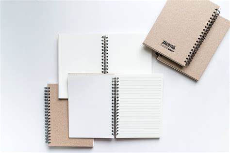 Spiral Notebook B6 Plain Flip Notebook Sketchbook Kraft Etsy