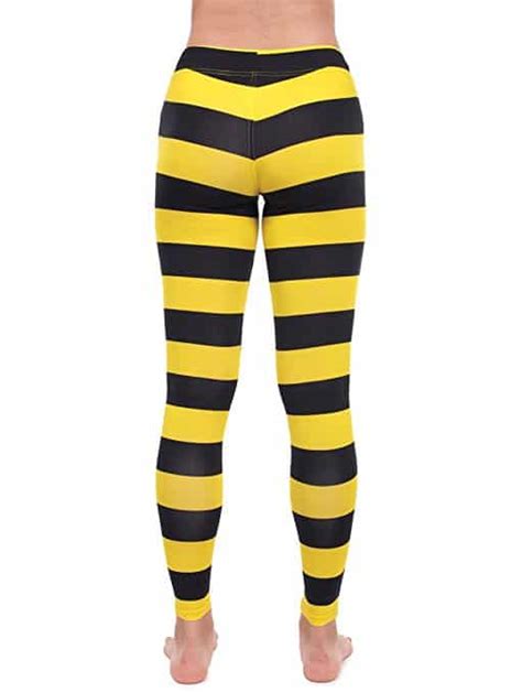 Tipsy Elves Bumble Bee Costume Leggings Bee Tights For Women