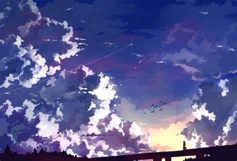 Anime Cloud Wallpapers Top Free Anime Cloud Backgrounds Wallpaperaccess