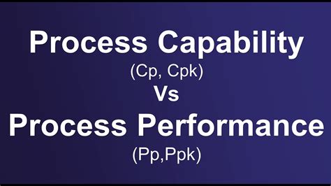 Process Capability Cp Cpk Vs Process Performance Pp Ppk Youtube