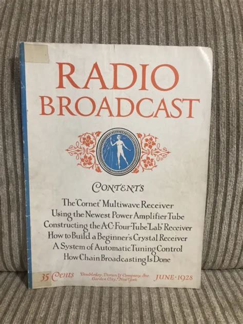 Vintage Radio Broadcast Magazine June 1928 Doubleday Doran Company Vtg