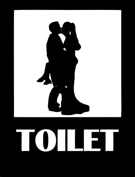 Making Love In The Toilet Sex In The Toilet Stall Wall Vinyl Decal 9 X 11 Close