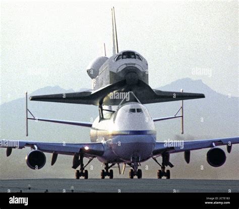 Nasas 747 Shuttle Carrier Aircraft No 911 With The Space Shuttle
