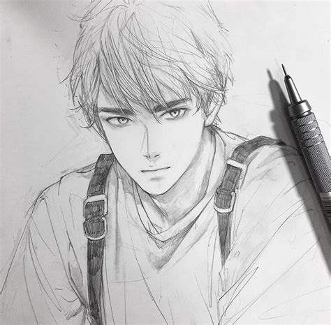 Pin By R 𖤐 On Draw Anime Drawings Sketches Realistic Drawings Guy