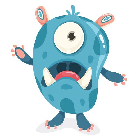 Cartoon Character Of Funny Little Monster 2710694 Vector Art At Vecteezy
