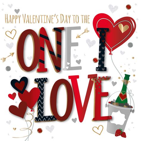 to the one i love embellished valentine s day card cards