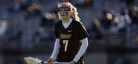 Loukas Notches 100th Career Goal Womens Lacrosse Drops Oac Game To Capital Bvm Sports