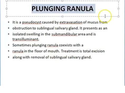 Ranula And Plunging Ranula