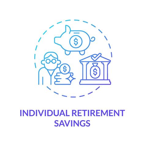 Individual Retiral Savings Concept Icon Personal Retirement Abstract