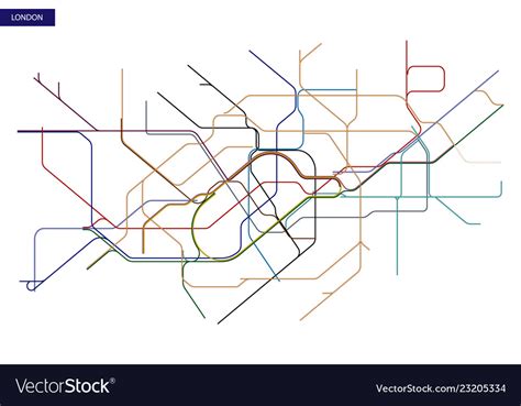 Blank London Underground Map