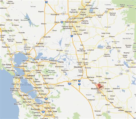 Modesto California Map