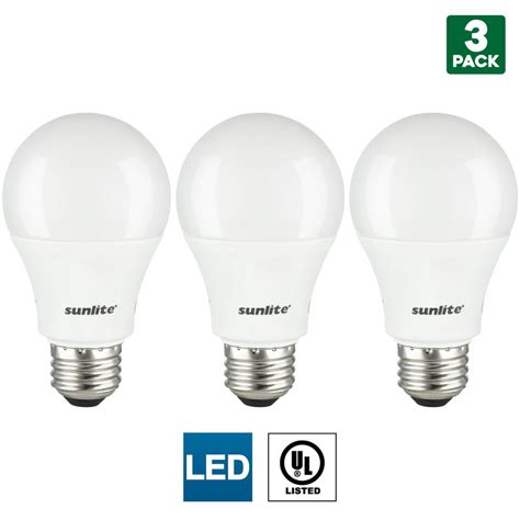 3 Pack Sunlite A19 Led Bulbs 14 Watt 100 Watt Equivalent 1500