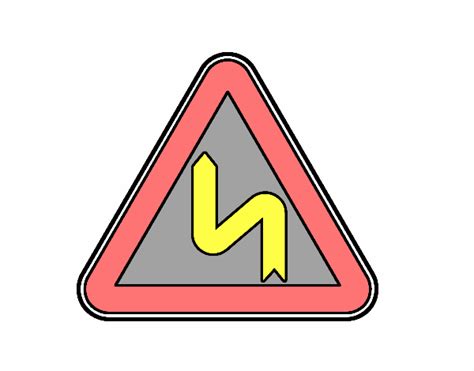 Segnale Curva Pericolosa A Sinistra - Disegno curve pericolose a sinistra colorato da Utente non registrato