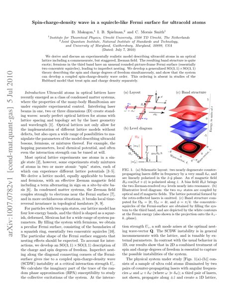 Pdf Spin Charge Density Wave In A Rounded Square Fermi Surface For