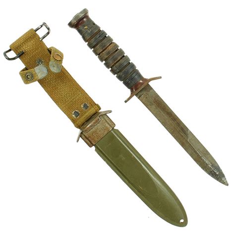 Original Us Wwii M3 Fighting Knife By Imperial With M8 Scabbard