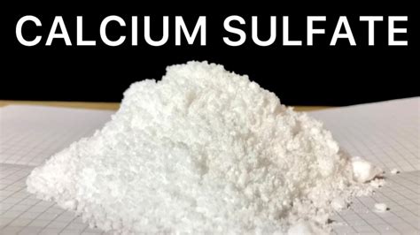 Calcium Sulfate Dihydrate And Hydrochloric Acid Youtube